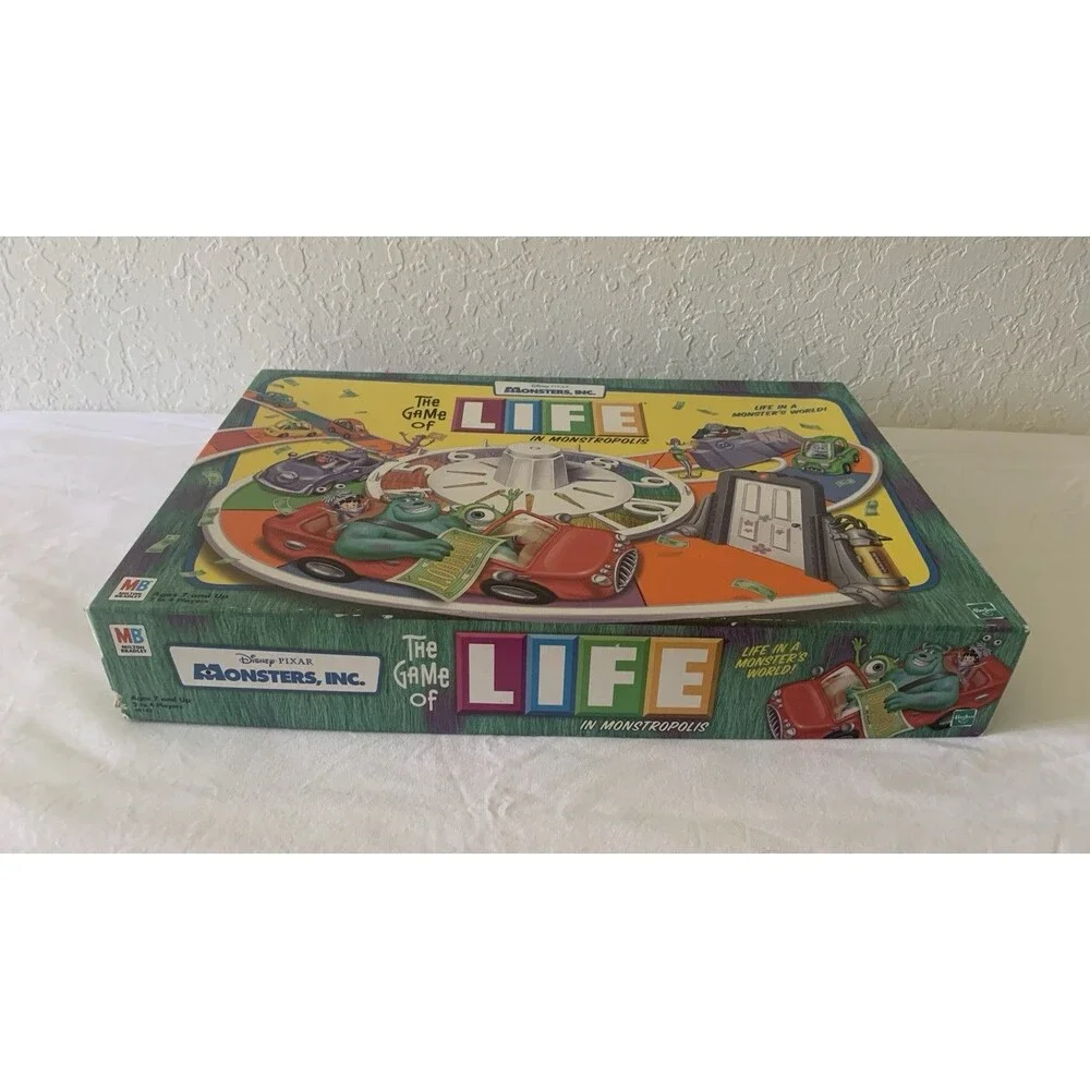 Monsters Inc The Game of Life In Monstropolis Disney Pixar Vintage 2001 Complete